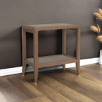 Rattan Nightstands Set of 2 Bedside Table - Boho Narrow End Table Living Room Set of 2 Side Table with Rattan Storage Shelves for Small Space