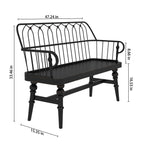Entryway Bench,Spindle Back Wooden Dinning Bench, Farmhouse Foyer Bench for Entryway, Living Room, Dinning Room, Mudroom