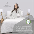 Deluxe Diplomat Folding Bed with Mattress for Adults, Twin Size, Portable Foldable Bed with Luxurious Memory Foam Mattress & Super Strong Frame